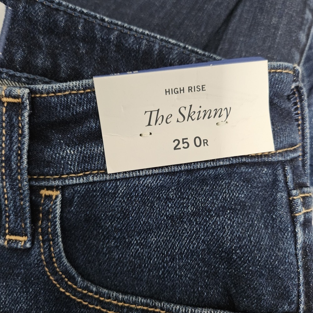 NWT Abercrombie &‎ Fitch Jeans Women's 0R (26x27) Blue The Skinny Distressed - Picture 5 of 11